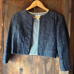 Cropped denim jacket!